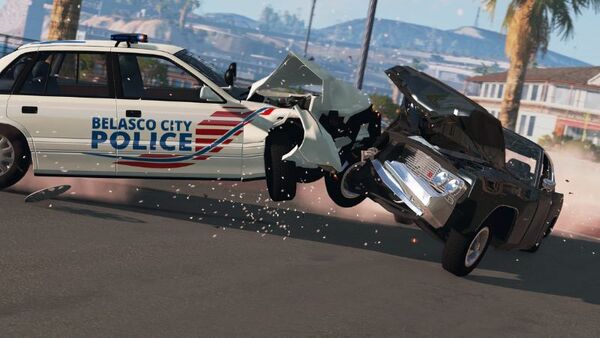 BeamNG.drive’s core appeal is its soft-body physics, which simulate real-world vehicle deformations during crashes.